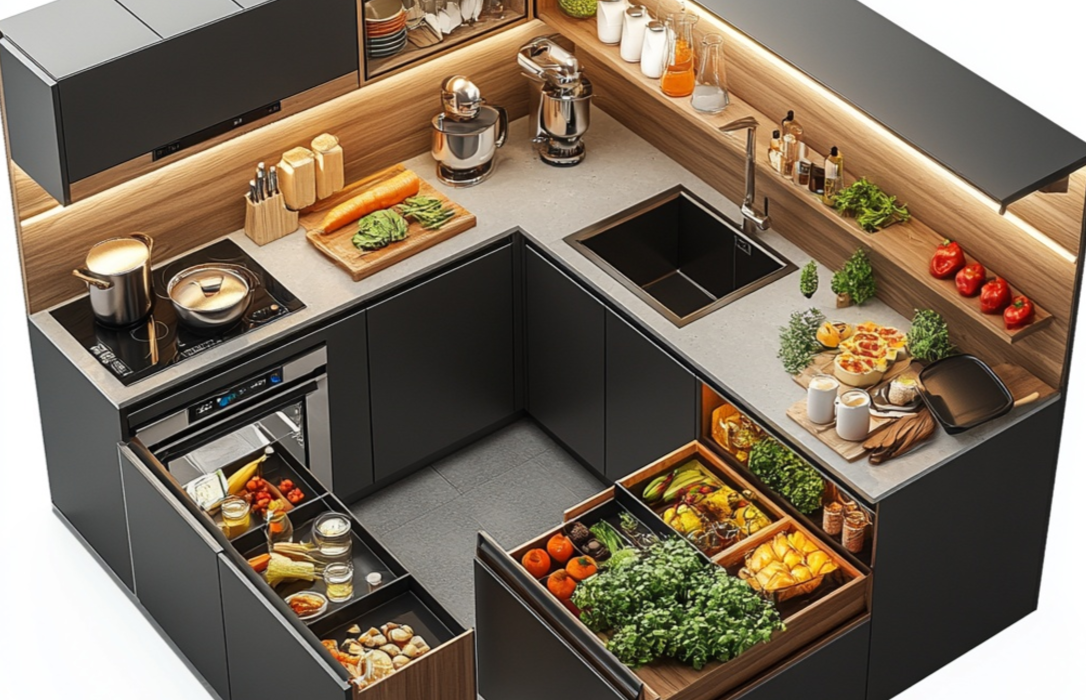 custom aluminium kitchen cabinets